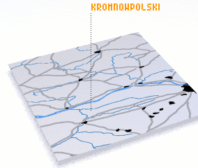 3d view of Kromnów Polski