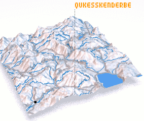 3d view of Qukës-Skënderbe