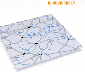 3d view of Młodynin Mały