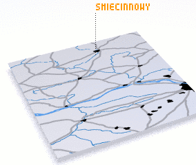 3d view of Śmiecin Nowy