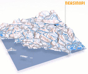 3d view of Néa Sinópi