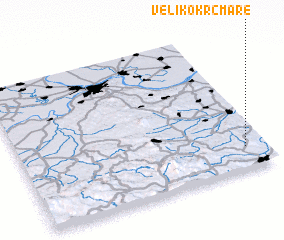 3d view of Veliko Krčmare