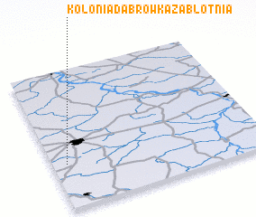 3d view of Kolonia Dąbrówka Zabłotnia