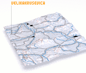 3d view of Velika Kruševica