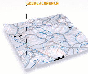 3d view of Groblje Mahala