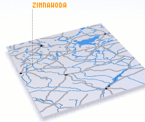 3d view of Zimna Woda