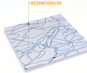 3d view of Luszowice Dolne