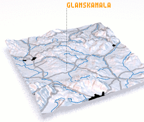 3d view of Glamska Mala