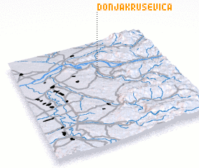 3d view of Donja Kruševica