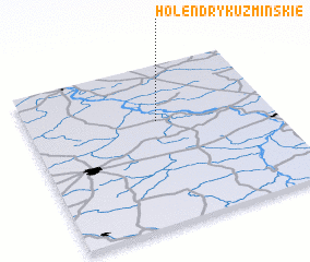 3d view of Holendry Kuźmińskie