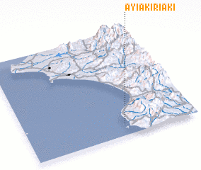 3d view of Ayía Kiriakí