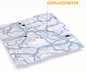 3d view of Gornje Suhotno