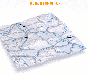3d view of Donja Toponica