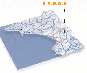 3d view of Áno Dhórion