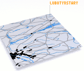 3d view of Lubotyń Stary