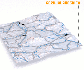 3d view of Gornja Lakošnica