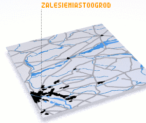 3d view of Zalesie Miasto Ogrod