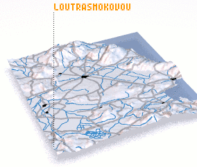 3d view of Loutrá Smokóvou