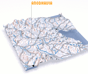 3d view of Áno Dhaviá