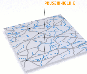 3d view of Pruszki Wielkie