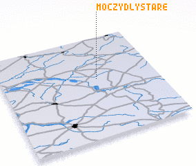 3d view of Moczydły Stare