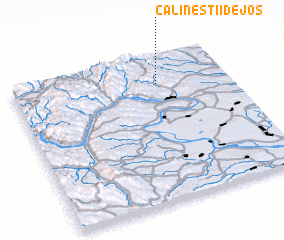 3d view of Călineştii de Jos