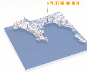 3d view of Áyioi Taxiárkhai