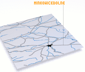 3d view of Minkowice Dolne