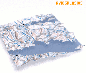 3d view of Áyios Vlásios