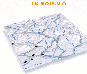 3d view of Nizhniy Studenyy