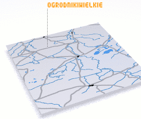 3d view of Ogrodniki Wielkie