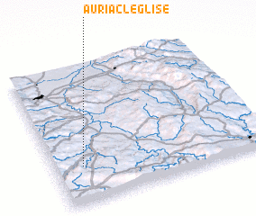 3d view of Auriac-lʼÉglise