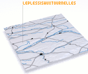 3d view of Le Plessis-aux-Tournelles