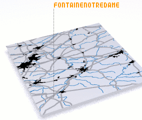 3d view of Fontaine-Notre-Dame