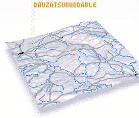 3d view of Dauzat-sur-Vodable