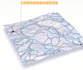 3d view of Cournon-dʼAuvergne