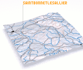 3d view of Saint-Bonnet-lès-Allier