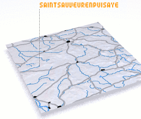 3d view of Saint-Sauveur-en-Puisaye