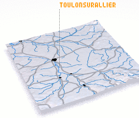 3d view of Toulon-sur-Allier