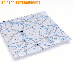 3d view of Saint-Priest-Bramefant