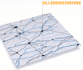 3d view of Villeneuve-sur-Fère