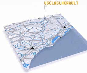 3d view of Usclas-lʼHérault