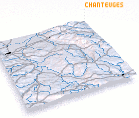 3d view of Chanteuges