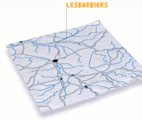 3d view of Les Barbiers