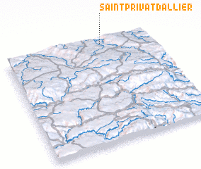 3d view of Saint-Privat-dʼAllier