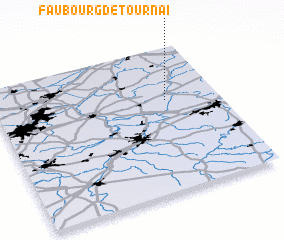 3d view of Faubourg de Tournai