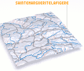 3d view of Sainte-Marguerite-Lafigère