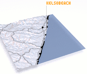 3d view of Kelso Beach