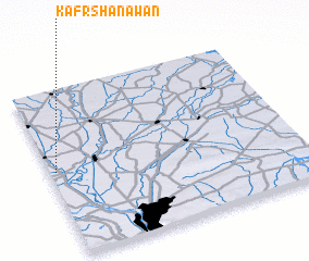 3d view of Kafr Shanawān