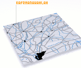 3d view of Kafr Manāwahlah